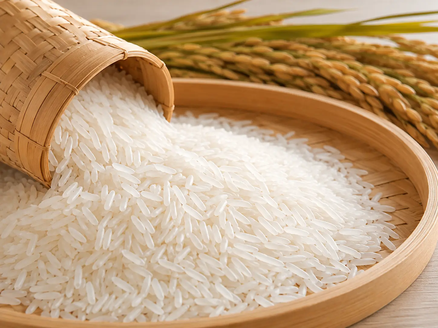 Long-grain Thai White Rice kernels for B2B sourcing